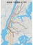 New York Şehri Toplu Taşıma Haritası Tablo Ahşap Poster Dekoratif 1
