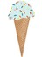 Sprinkles ile Minty Blue Dondurma Külahı Tablo Ahşap Poster Dekoratif 1