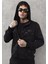 CL564 Marka Logo Baskılı Marjinal Kapşonlu Erkek Sweatshirt 1