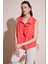 Yakası Volanlı Regular Fit Kolsuz Gömlek Bayan Gömlek 611GO0110 1