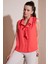 Yakası Volanlı Regular Fit Kolsuz Gömlek Bayan Gömlek 611GO0110 2