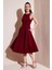 Bisiklet Yaka Regular Fit Cepli Pileli Midi Elbise Kadın Elbise 6051963 1