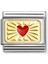 Tekno Trust 18 Ayar Composable Classic Plates Steel , Enamel And 18K Gold Diamond Red Heart Altın 1