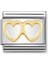 Tekno Trust Gri Composable Classic Love In Stainless Steel With 18K Gold (03_DOUBLE Heart) 1 Yıl 18 Ayar 1