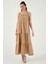 Relaxed Fit Volanlı Uzun Elbise Kadın Elbise 611EL010 5