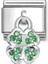 Tekno Trust Sembol Composable Classic Dekoratif Charm - Charm Semboller - Yeşil Dört Yaprak Yonca - 925 Gümüş 1