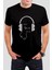 Music Is My Life Baskılı Siyah Unisex Tişört C573 1