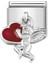 Tekno Trust Mavi Composable Classic Charms Steel, 925 Silver And Enamel (08_ANGEL With Heart) 18 Ayar 1