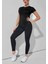 Kadın Dry Fit Running Yoga Hızlı Kuruma Nem Emici Yanları Fileli Hava Alabilen Spor T-Shirt 2