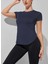 Kadın Dry Fit Running Yoga Hızlı Kuruma Nem Emici Yanları Fileli Hava Alabilen Spor T-Shirt 5