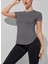 Kadın Dry Fit Running Yoga Hızlı Kuruma Nem Emici Yanları Fileli Hava Alabilen Spor T-Shirt 5