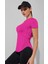 Kadın Dry Fit Running Yoga Hızlı Kuruma Nem Emici Yanları Fileli Hava Alabilen Spor T-Shirt 1