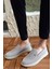 Terry Erkek Gri Garantili Rahat Dikişli Esnek Deri Detaylı Triko Loafer TERRY-7992 3