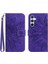 Samsung Galaxy S24 Plus ile Uyumlu Çıkarılabilir Askılı ve Manyetik Kart Tutuculu Kabartmalı Ayçiçeği Cüzdan Telefon Kılıfı (Yurt Dışından) 1