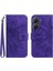 Asus Zenfone 9 ile Uyumlu Çıkarılabilir Askılı ve Manyetik Kart Tutuculu Kabartmalı Ayçiçeği Cüzdan Telefon Kılıfı (Yurt Dışından) 1