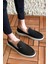 Terry Erkek Siyah Garantili Rahat Dikişli Esnek Deri Detaylı Triko Loafer TERRY-7992 3