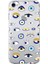 Apple iPhone 8 ile Uyumlu 1mm Slim Fit Nazar Boncuğu 2 Baskılı Şeffaf Silikon Kılıf 1