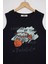 Sıfır Kol Yazı Baskılı Lacivert Renk Erkek Çocuk Tshirt 2