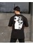 2pac Baskılı Siyah Unisex Oversize T-Shirt 4
