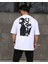 2pac Baskılı Siyah Unisex Oversize T-Shirt 3