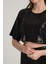 Siyah Pul Payet Crop Top Xs 2