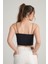 Bürümcük Desenli Askılı Kobalt Crop Top 2