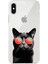 Apple iPhone Xs ile Uyumlu 1mm Slim Fit Kedi 3 050D Baskılı Şeffaf Silikon Kılıf 1