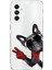 Samsung Galaxy A04S ile Uyumlu 1mm Slim Fit Köpek 1 050E Baskılı Şeffaf Silikon Kılıf 1