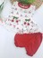 Kız Çocuk/bebek Bürümcük Şort Dantel Gömlek Ikili Takım Kiraz Baskı ve Ponpon Kirazlı 1
