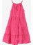 Pembe Kız Çocuk Yuvarlak Yaka Regular Fit Simli Elbise BRB4SG-ELB6008 2