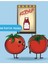 Tomato Watching Horror Movie Ketchup Tablo Ahşap Poster Dekoratif 1
