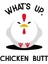 What's Up Tavuk Butt Tasarım Tablo Ahşap Poster Dekoratif 1