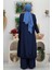 Kimono Bel Lastikli Pantolon Takım 8560 Lacivert 3
