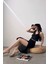 Fırfır Detaylı Crop Bluz ve Yırtmaç Detaylı Etek Triko Ikili Takım DFL4003 3
