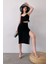 Fırfır Detaylı Crop Bluz ve Yırtmaç Detaylı Etek Triko Ikili Takım DFL4003 4