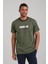 Bisiklet Yaka Haki Slim Fit Tişört 24SSM20292 3