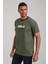 Bisiklet Yaka Haki Slim Fit Tişört 24SSM20292 4