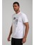 Bisiklet Yaka Beyaz Slim Fit Tişört 24SSM20295 3