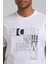 Bisiklet Yaka Beyaz Slim Fit Tişört 24SSM20295 4