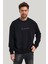Bisiklet Yaka Siyah Slim Fit Sweatshirt 23FWM60168 2