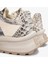 Lyra Kadın Bej Yılan Deri Sneakers & Spor Ayakkabı 1011 6416 Bn Ayk Y24 4