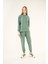 Ribanalı Pervazlı Sweatshirt Yeşil 3