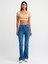 30876 Kısa Kollu Crop Top-Camel 3