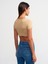 30876 Kısa Kollu Crop Top-Camel 2