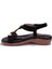 DZA07-74172497BB Siyah Günlük Ortopedik Kadın Sandalet 3