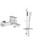 E.c.a Dalia Banyo Bataryası + T-May Sart Mat Inox Kare Borulu Hareketli Sürgülü Duş Seti 1