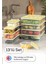 13’Lü Buzdolabı Dondurucu Organizer Mikrodalga ve Difrize Uygun Saklama Kabı Sarı 6x(350ML) 2x(1,65LT) 3x(3,5LT) 2x(1,75LT) 1