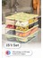 15’li Buzdolabı Dondurucu Organizer Mikrodalga ve Difrize Uygun Saklama Kabı Sarı 12x(350ML) 2x(1,65LT) 1x(3,5LT) 1
