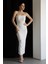 Julidress Puantiye Desenli Askılı Maxi Uzun Boy Premium Elbise 2