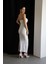 Julidress Puantiye Desenli Askılı Maxi Uzun Boy Premium Elbise 4